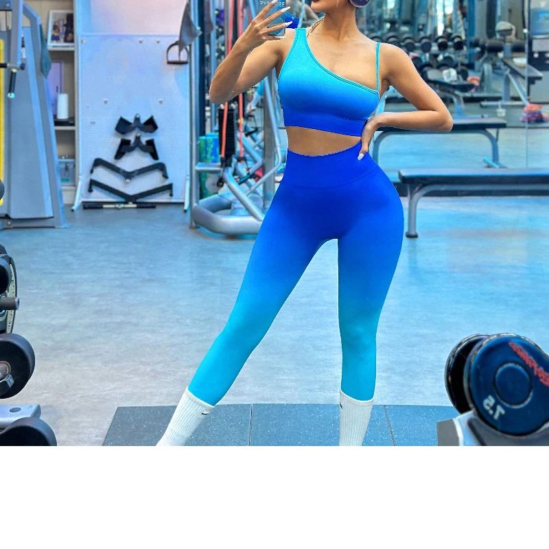 

Yoga Clothing Sets Athletic Wear Women High Waist Leggings bra Top Two Piece Set Seamless Gym Tracksuit Fitness Workout Outfits