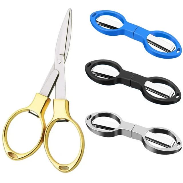 Stainless Steel Mini Folding Fishing Scissors Keychain Pocket Scissors  Cutter US