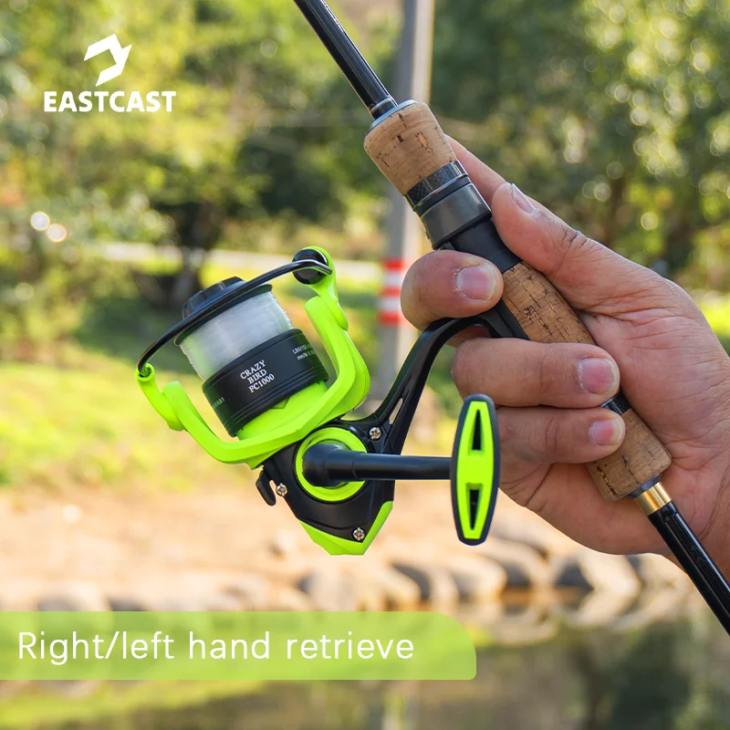 Folding Fishing Reel Spinning Reel 5.0:1 Gear Ratio 1BB Bearing Roller Casting Wheel Vessel Bait with Fishing Line