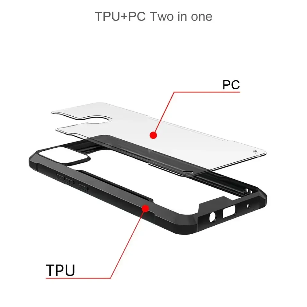 Acrylic PC Clear Back Protective Phone Case Cover