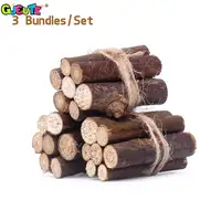 1Pc or 3 Bundles/Set Dollhouse Miniature Bonfire Firewood Model Living Scene Decor Kids Pretend Play Toy Doll House Accessories 2