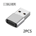 2Pcs Silver