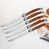 4/6/8 P Serrated Steak Knives Set Dinner Knife Cutlery Solid Steel Table Knife Sharp Handle Table set Dishwasher safety