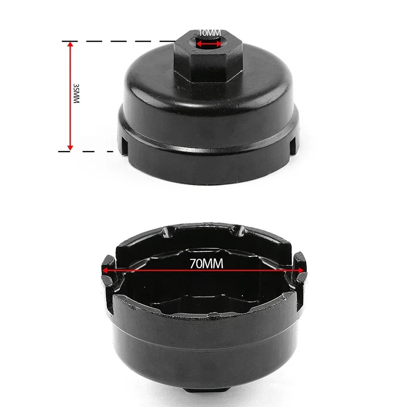 Car Oil Filter Wrench Hattype Wrench Aluminum Alloy auto Accessories for Toyota Prius Corolla Rav4 2010 2011 2012 2013 2014- oil filter wrench car oil filter