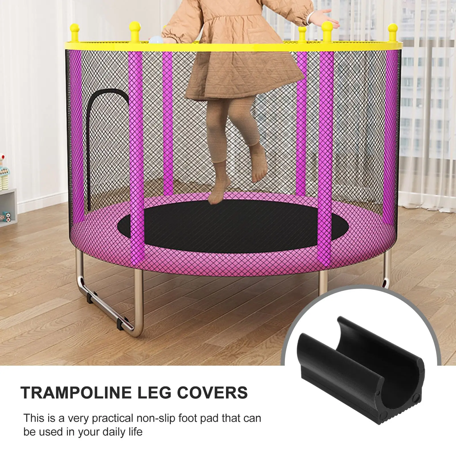 Trampoline pole covers 50pcs non-skid caps for legs and furniture, trampoline protective cover, trampoline end cap, trampoline pole foam sleeves