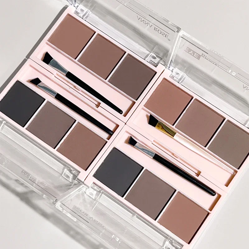 3-Shade Eyebrow Powder Palette - Long-Lasting, Waterproof and Sweat-Proof, Natural Eyebrow Powder for All Skin Types 2