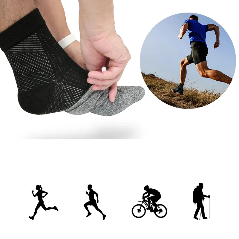 Chaussettes de compression Run noir-bleu| Made in France