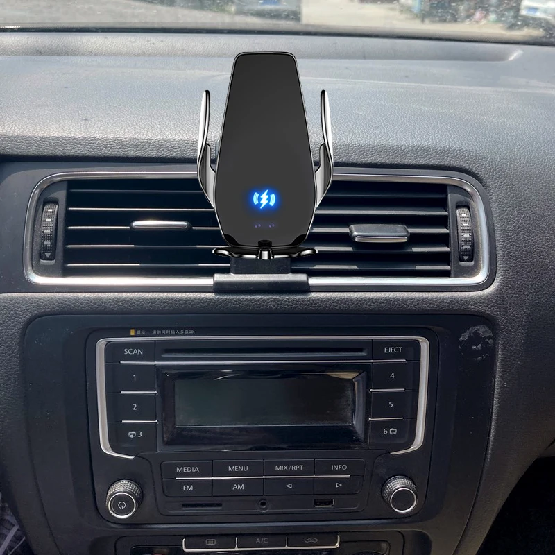 폭스바겐 VW 제타 MK6 2012-2014 전용 차량용 휴대폰 거치대 고정 브래킷 베이스 스마트폰 무선 충전 지원