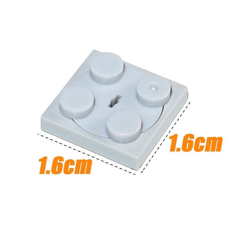 빌딩 블록 기술 액세서리 턴테이블 2x2 플레이트 베이스 3680 턴테이블 2x2 플레이트 탑 3679 MOC 부품 벽돌 어린이를위한 장난감