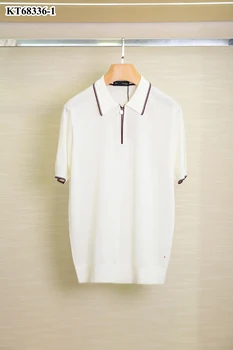 Polo OECHSLI in Seta da Uomo 2026 Nuova Collezione Business con Zip Elastica, Manica Corta, Sottile, Colletto Dritto, Lavorazione a Maglia di Qualità, Taglie Grandi M-4XL
