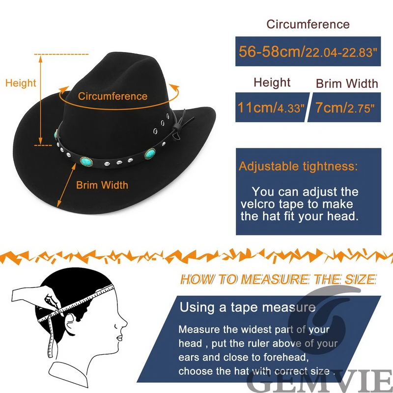 Cowboy Hat How Do You Determine Hat Size Cowboy Hat Size Chart Cm