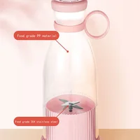 Mélangeurs rechargeables, presse-fruits frais, bleu/rose, bouteille de jus Portable Usb, Mini mélangeur électrique rapide, Machine à glaçons pour Smoothie 3