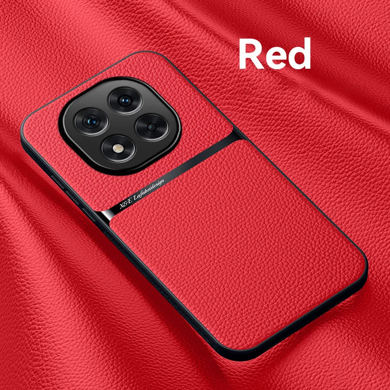 Magnetic Leather Texture Silicone Shockproof Car Case