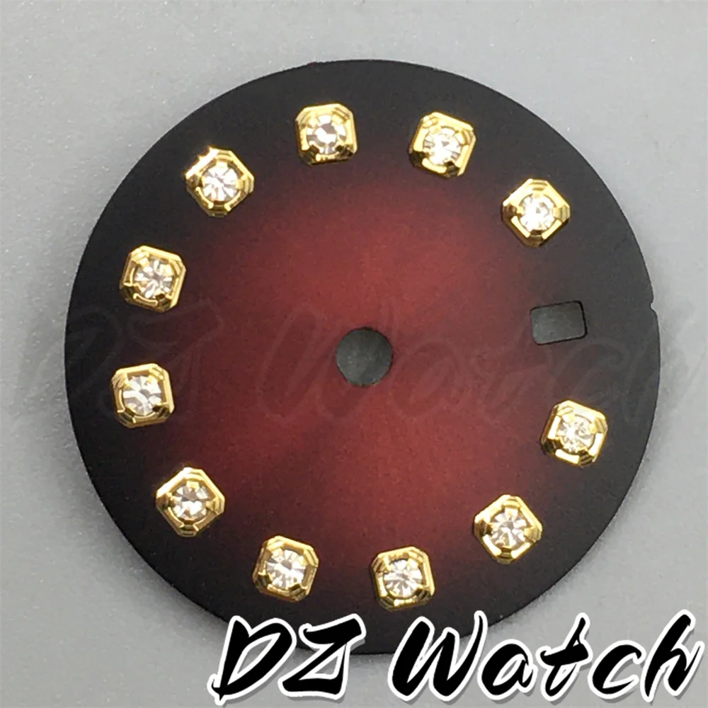 Stunning 20.5mm Multicolor Sunburst Watch Dial with Diamond Markers and Date Window