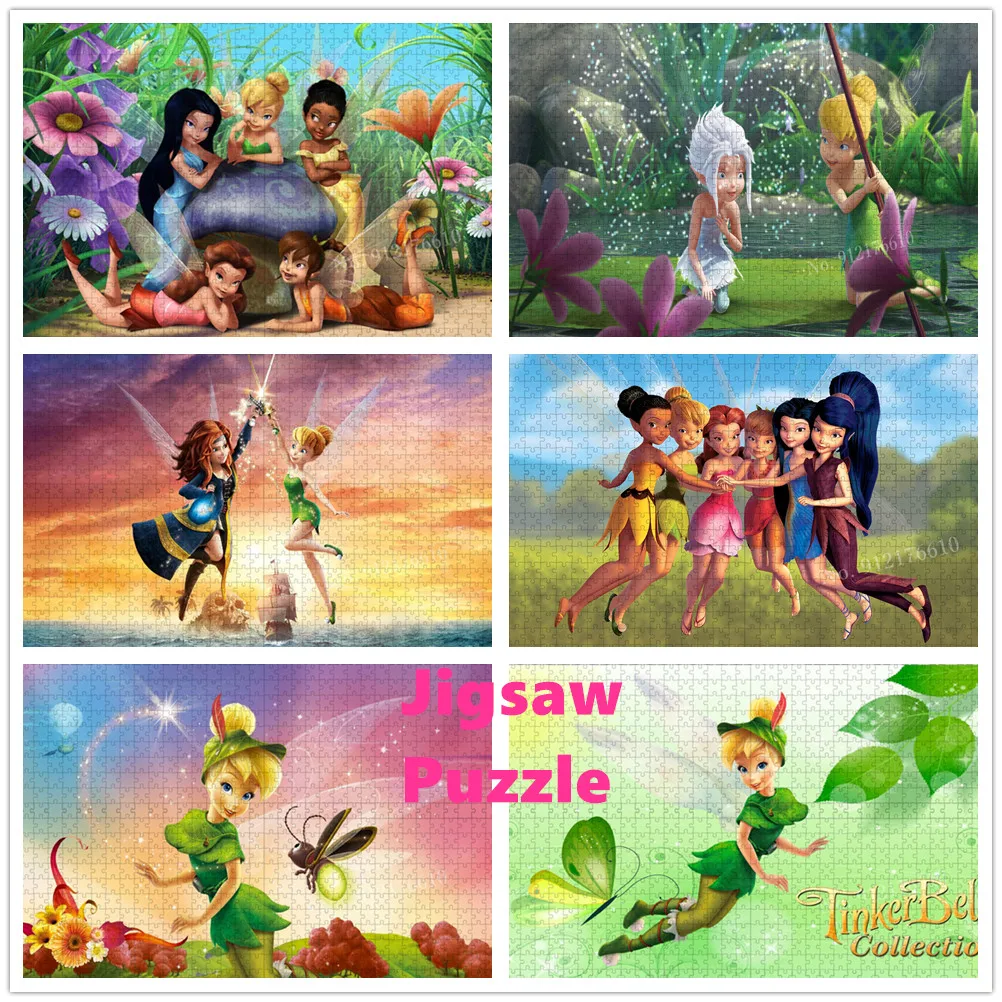

Puzzles for Adults 1000 Pieces Tinker Bell Disney Princess Cartoon Jigsaw Puzzle Kids Toys Hobbies Games and Puzzles for Gift