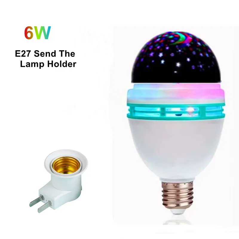 Mini boule lumineuse rotative magique E27, lampe de Projection RGB