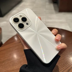 Black Warrior Laser CD Pattern Shockproof Case - Premium Soft Silicone Edge Cover - iPhone 12 Pro Max (Pure White)