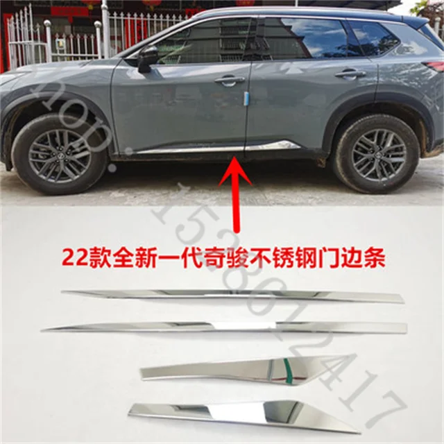 For Nissan Rogue XTrail XTrail T33 20222024 Stainless Steel body side moldings side door