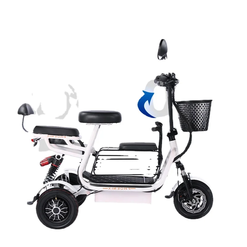 ZL Electric Tricycle Household Small Elderly Lady Parent-Child Folding Battery Car electric mobility scooter for elderly electro tricycle 36v 48v 10ah speed 15km h folding electric tricycle removable battery