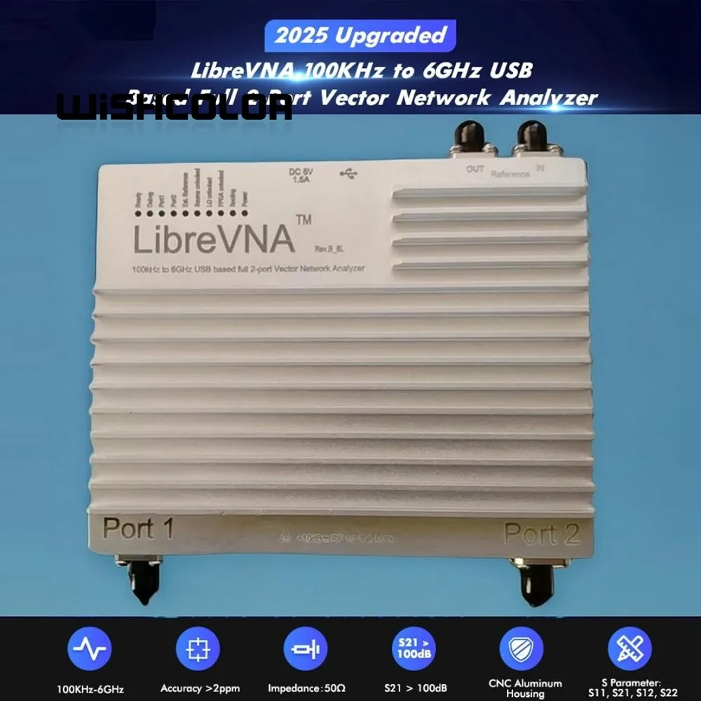 2025 업그레이드된 LibreVNA 100KHz-6GHz USB 기반 전체 2포트 벡터 네트워크 분석기 지원 S11 S21 S12 S224 매개변수 테스트