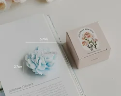 Handmade Carnation Scented Soy Wax Candle for Aromatherapy & Home Decor (Blue)