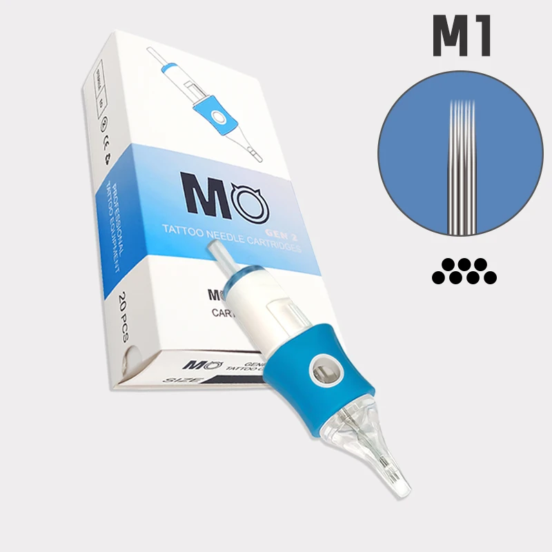 

Permanent Makeup Cartridge Tattoo Needles M1 Disposable Sterilized Safety Tattoo Needle for Cartridge Machines Grips 40pcs/Lot