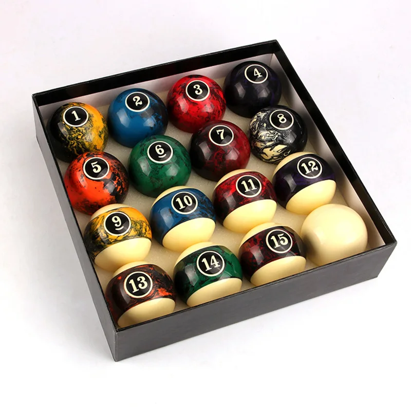 Billiard Ball 57.2mm Marblized Billiard Pool Ball Set 2-1/4inch