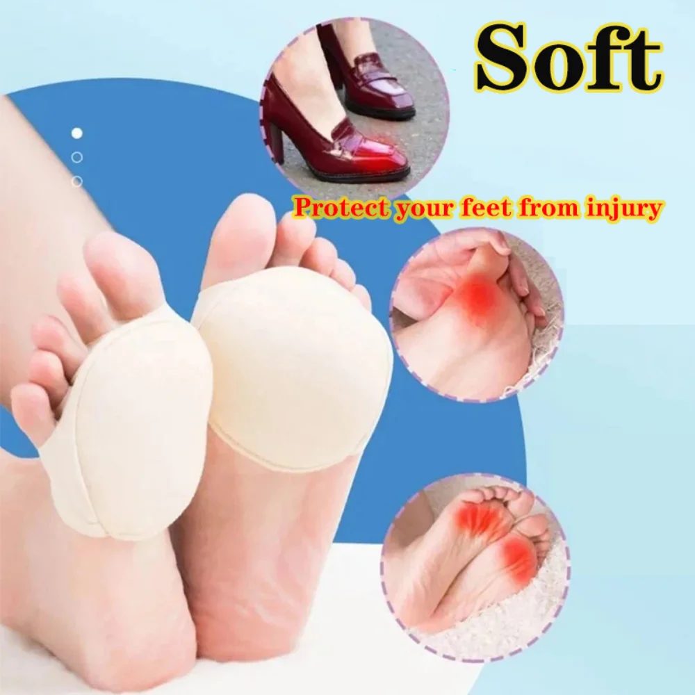 2Pcs Five Toes Forefoot Pads for Women High Heels Half Insoles Calluses Corns Relief Feet Pain Massaging Toe Pad Foot Care Tools