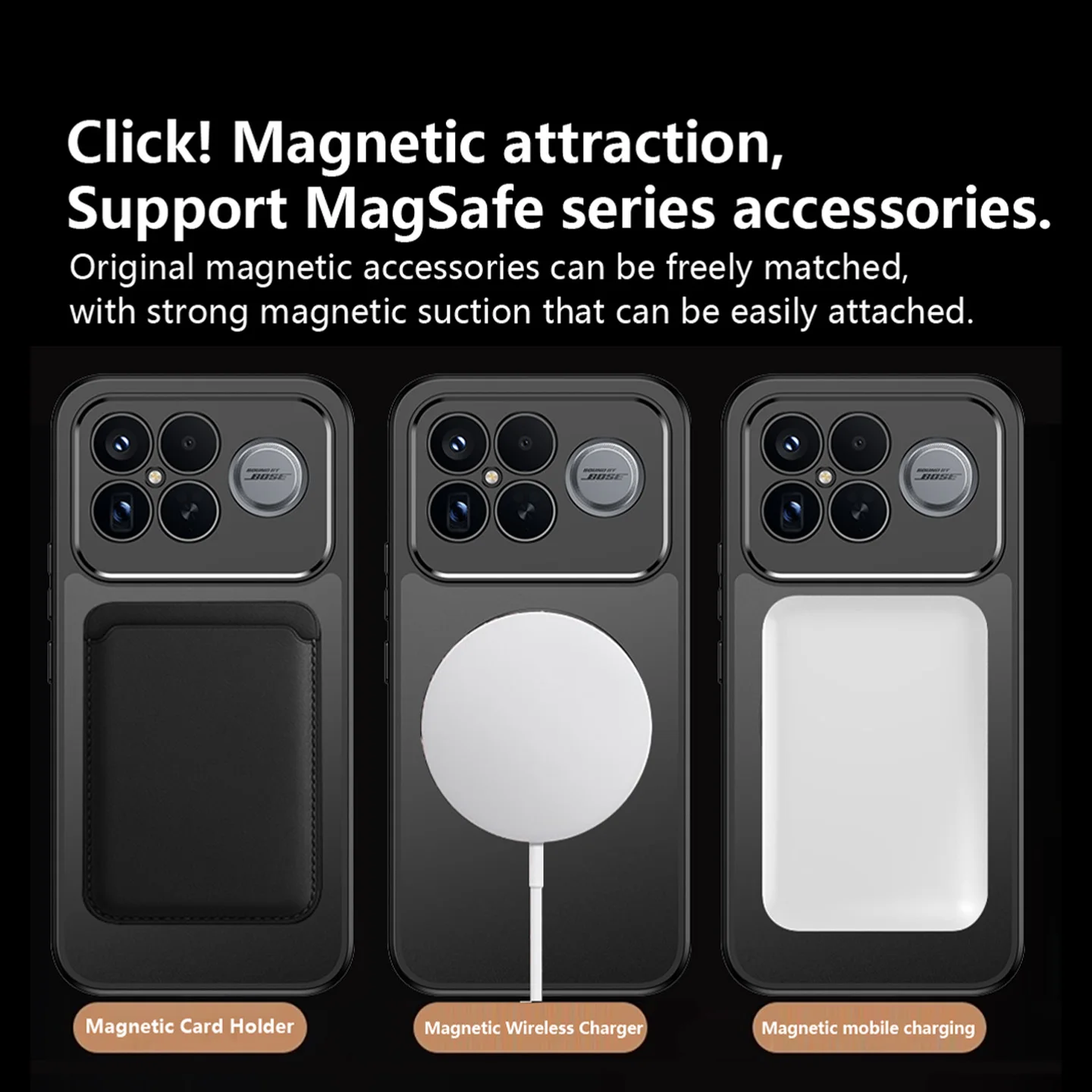 360-Degree Rotation Matte Frosted Magnetic Shockproof Armor Phone Case