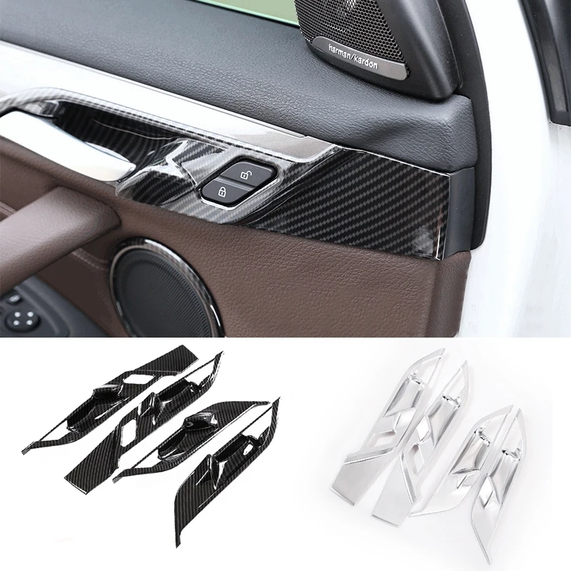 

Для BMW X1 X2 F47 F48 16-21 автомобильные внутренние дверные ручки чаша декоративная накладка внутренняя Ручка Чехлы аксессуары для интерьера автомобиля