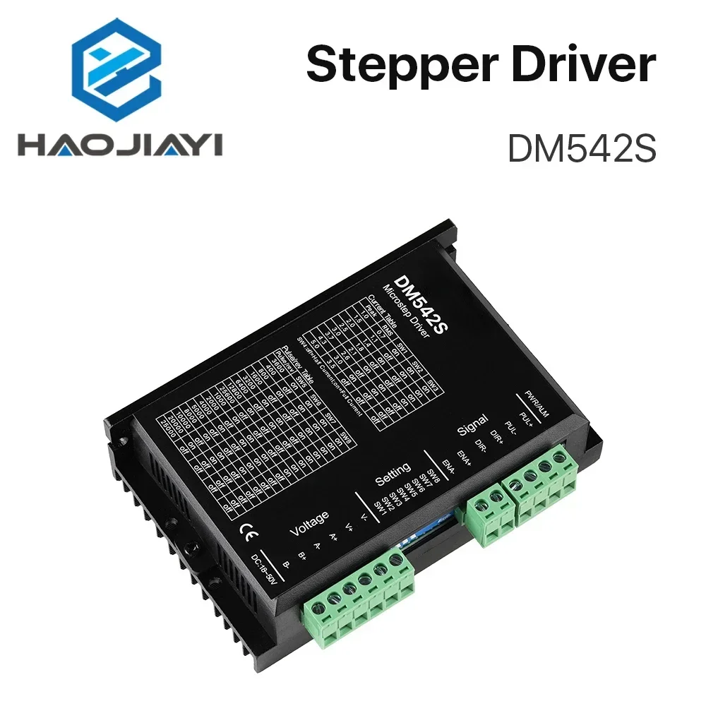 2상 스테퍼 모터 드라이버 DM542S 공급 전압 18-50VDC 출력 1.0-5.0A..