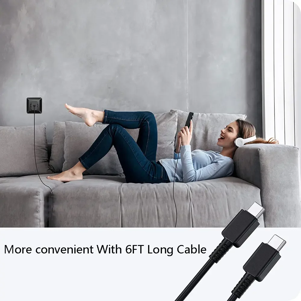 شاحن PD بقدرة 25 وات، شاحن حائط سريع USB C مع كابل...