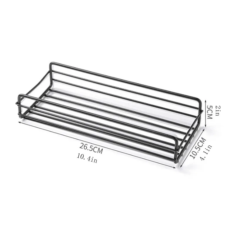 Wrought Iron Wall Mounted Storage Rack Bathroom Storage Rack Shower Basket Kitchen Punch-free Rack storage rack bathroom shelf bathroom shelf rack bathroom storage rack wall shelf organizer