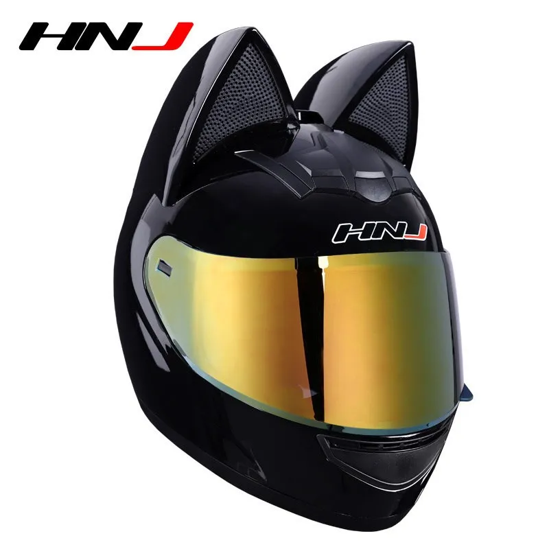 猫耳ヘルメット　フルフェイス オートバイのヘルメット,フルフェイスプロテクション,取り外し