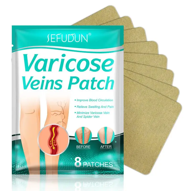 8pcs Patch Effective Relief Leg Vasculitis Spider Varicose Veins Patches For Legs Improve Blood