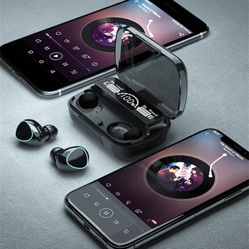 M10 tws drahtlose Bluetooth-Kopfhörer Geräusch unterdrückung Kopfhörer Stereo-Ohrhörer LED-Display Sport-Headset mit Mikrofon für iPhone — изображение 4