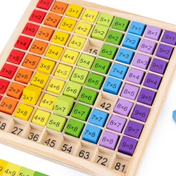 Montessori Educational Math Toys for Kids Children Baby Toys 99 Multiplication Table Math Arithmetic Teaching Aids