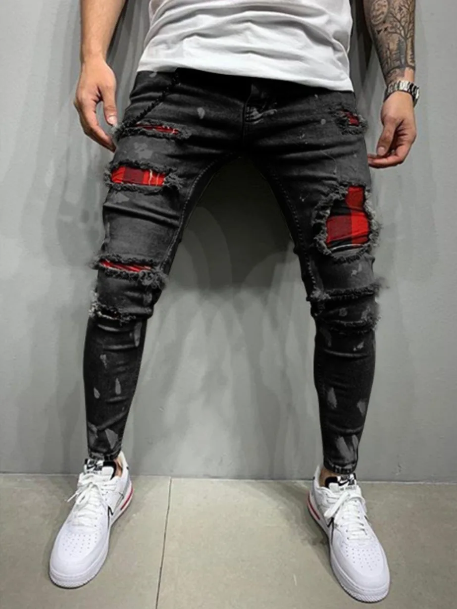 Classique Streetwear Hip Hop Joggers hommes lettre rubans Cargo pantalon poches piste jean décontracté homme pantalon de survêtement n8_voghion.com