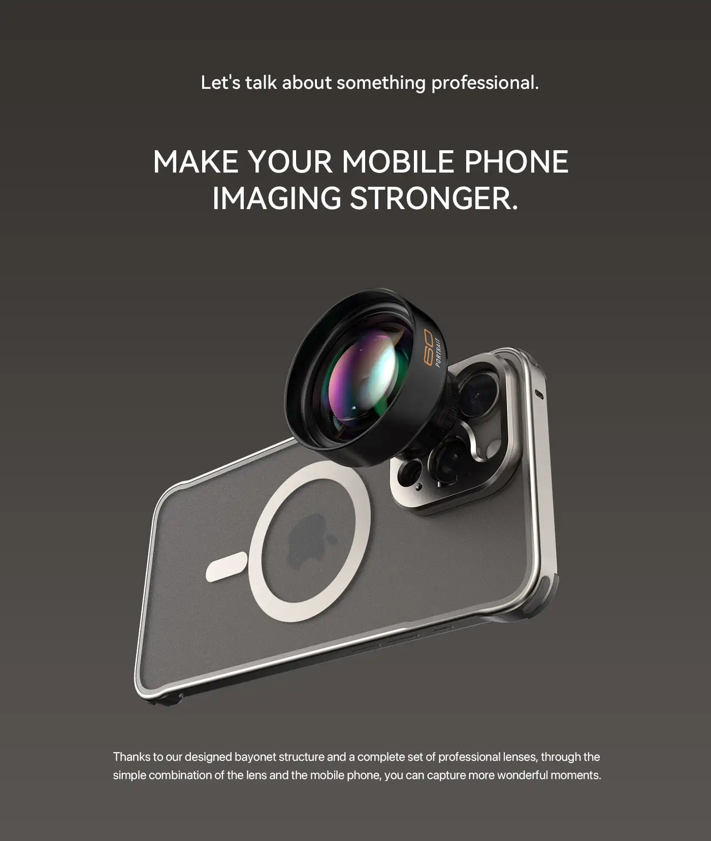 Fotorgear Photography Phone Case with T-mount Lens Thread for iPhone 16 Pro/ 16