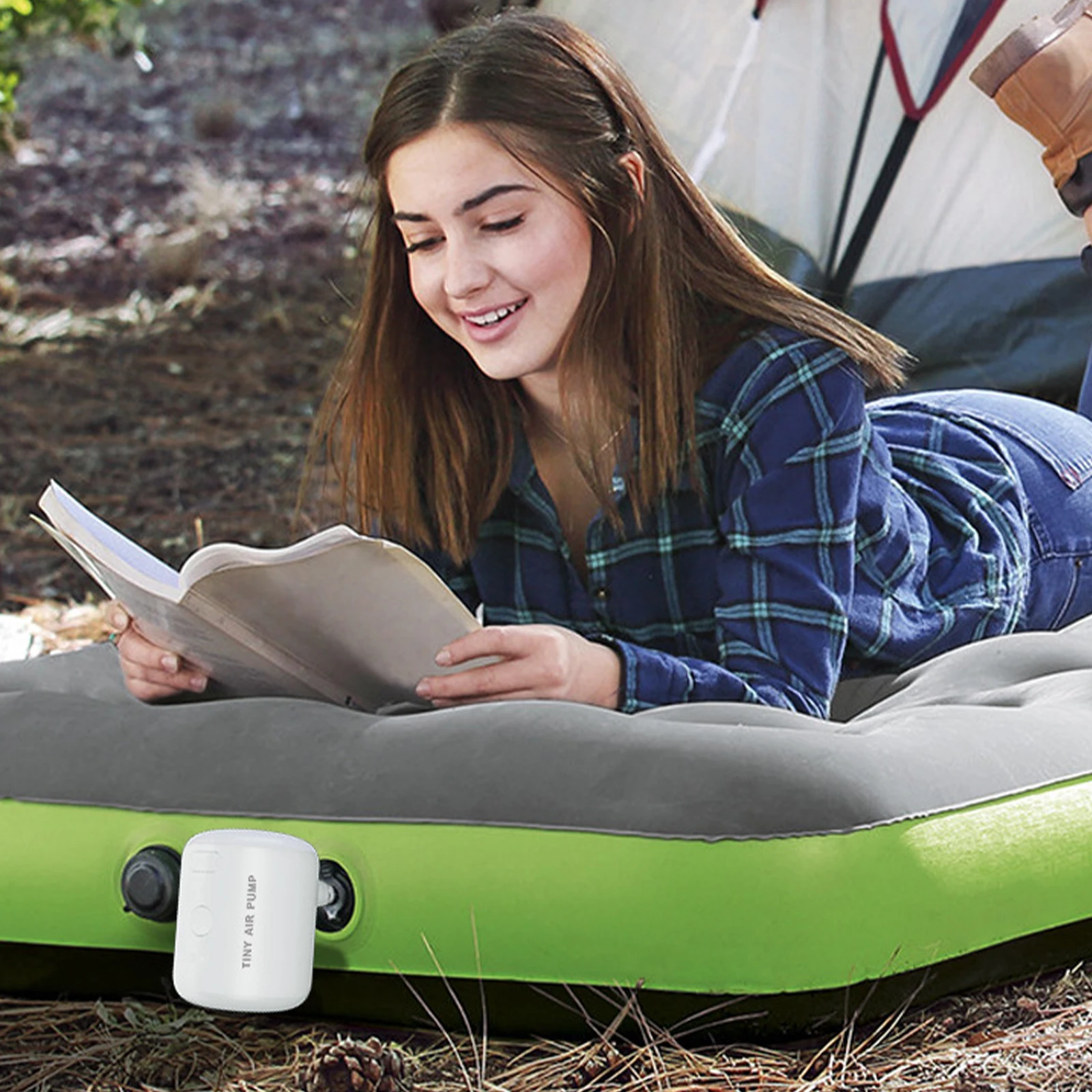 휴대용 전동 에어펌프 2200mAh 배터리 전기 풍선 펌프 (텐트, 캐노피, 해변, RV, 자동차, 캠핑카 및 야외 활동용)