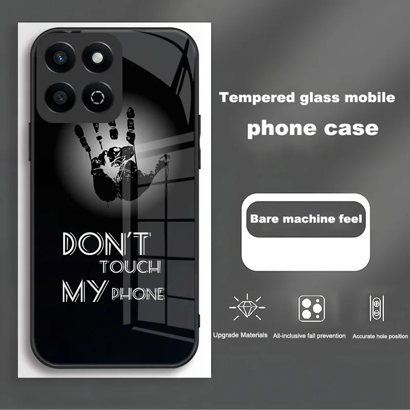 Enhanced Tempered Glass Hard PC Back Case with TPU Bumper