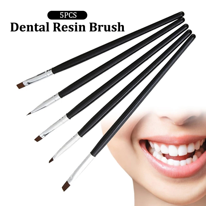 

5 Pcs Dental Resin Brush Pens Dental Shaping Silicone Adhesive Composite Porcelain Teeth Dentist Tools Dentistry Lab Tool