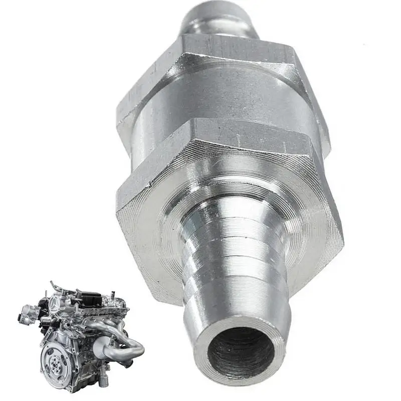 

One Way Breather Valve One Way Fuels 6/8/10/12 Line Check Valve Non-Return Diesel Aluminium Silver For Diesel Fuels Automobiles