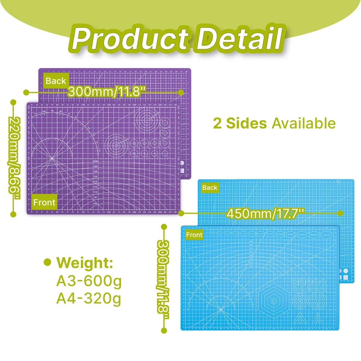 Anti-Static Cutting Mat with Graduations for DIY Projects and Workbench Organization