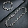 Hip Hop 13 Mm Studded with Ice Crystal Rhinestones Miami Curb Cuban Chain Bling Rappers Men Necklace Men and Women Jewelry 1