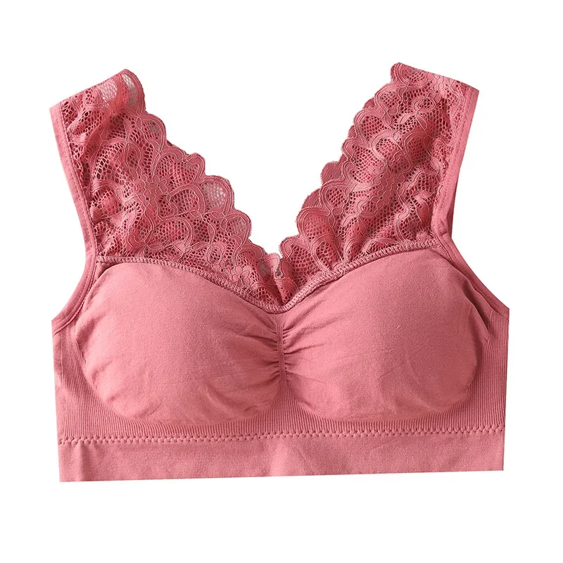 Bras For Women Underwear Plus Size Bra Seamless Brassiere Wireless Bralette Push Up BH Sexy Lace Bra With Pad Vest Top