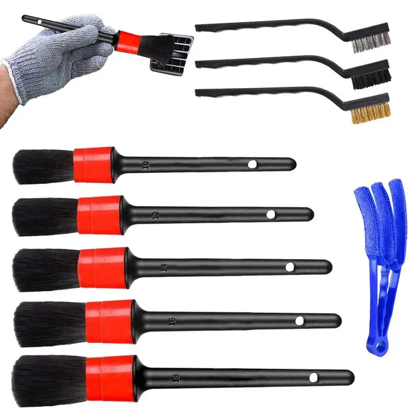 

Brush Cleaning Tools Car Wash Detailing Auto Interior Dust Removal Air Vent Dashboard Brushes Dust Cleaner Kit Car Accessories