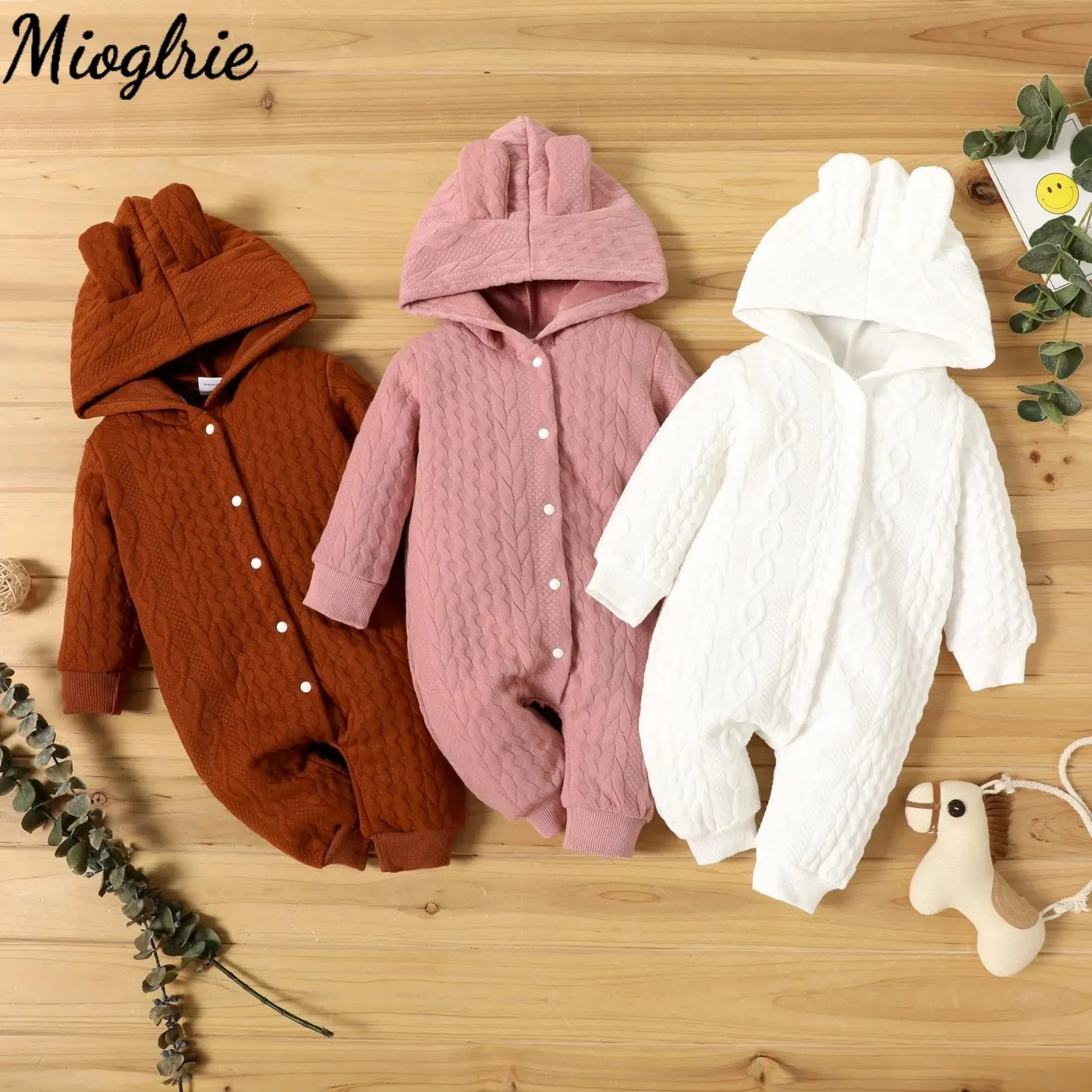 Newborn Hooded Ear Romper 1