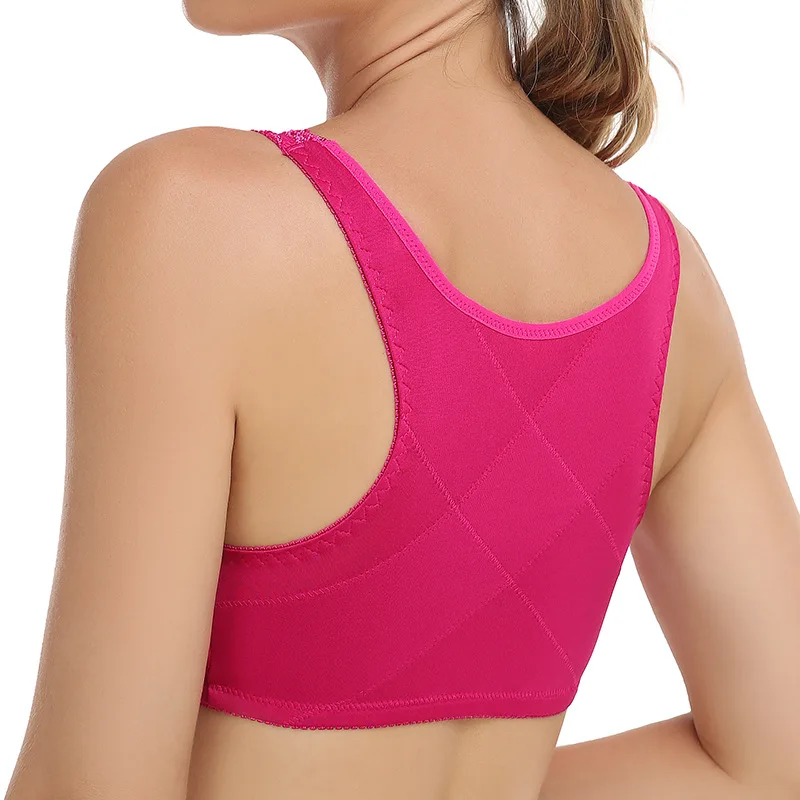 Spot Large Lace Stainless Steel Underwear Women's Lace Transparent Thin Bra Front Button Bra