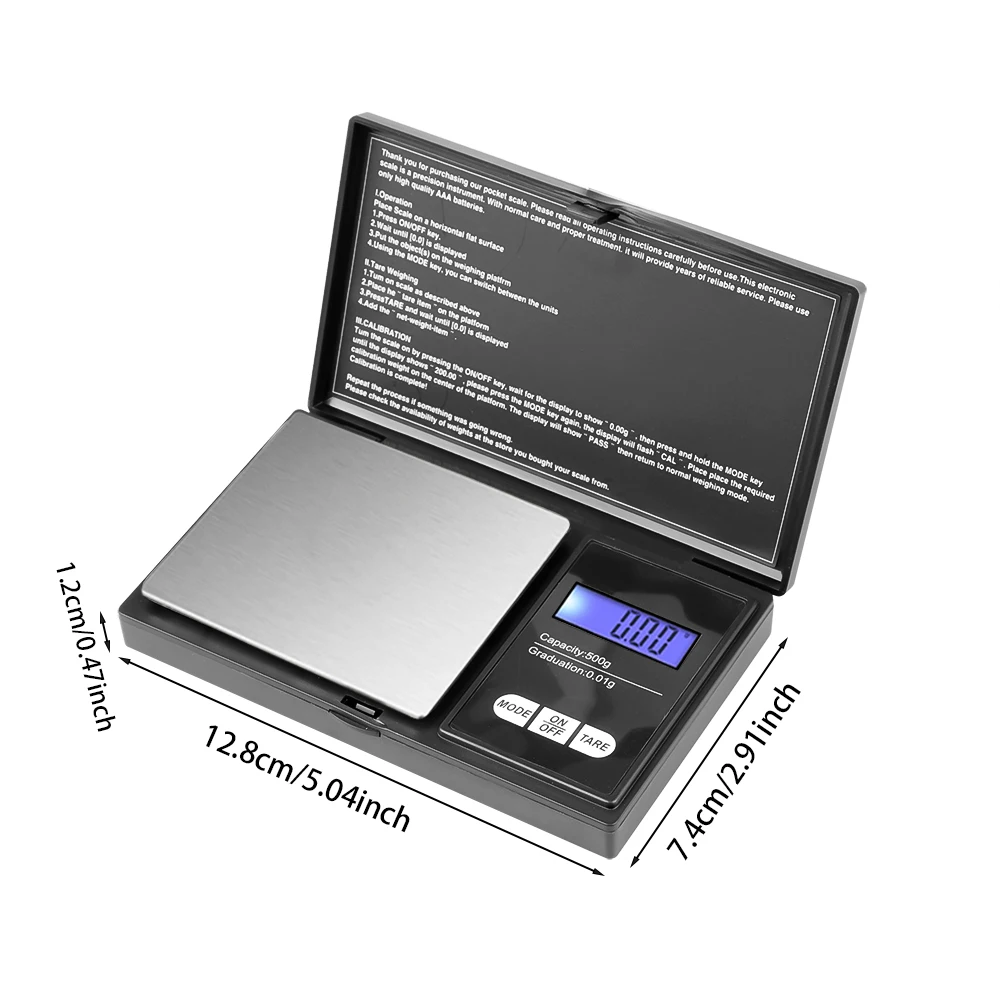Mini Jewelry Scale 0.01g Electronic Stainless Steel Digital Pocket Scale thumbnail 4